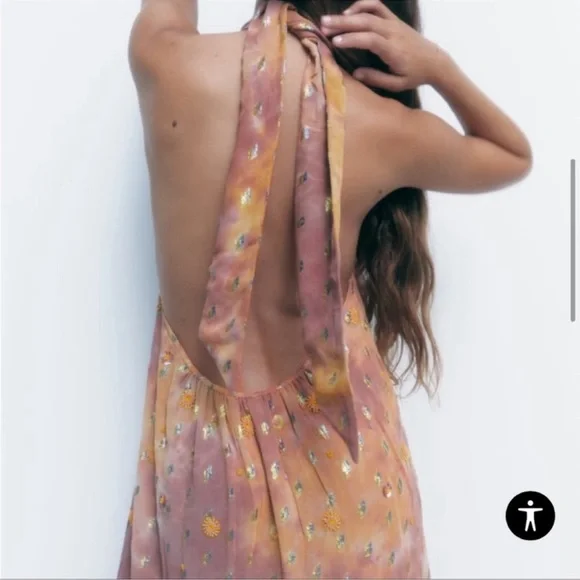 Ara Mauve and Gold Patterned Dress - Picture 6 of 10